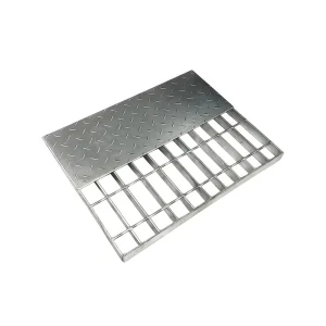 High Quality Shape Anti Slip Galvanized Heavy Duty Steel Grating Durable Carbon Steel Diamond Pattern Corrugated Cross Bar