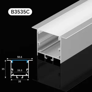 High Quality Square Shape Alu Alloy Extrusion Housing Channel Diffused Cover Lighting Strip Bar LED Alu Profile