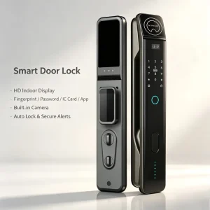 High Security Aluminum Smart Door Lock with Face Recognition Fingerprint Unlock for Office Home