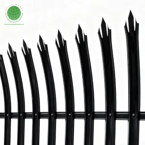High Security Galvanized Iron Palisade Fencing Iron Posts 6ft Construction Site Critical Infrastructure Protection