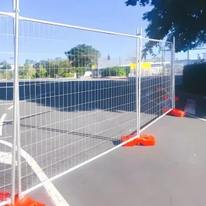 High-Security Welded Metal Frame Fence Panel, Removable Temporary Outdoor Fence for Concerts