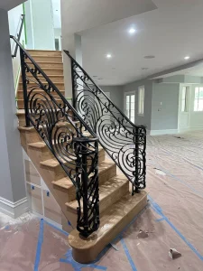 High Standard Villa Steel Wrought Iron Modern Security Railing for Balcony Stair Hotel Use