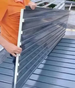 High Strength Insulated Metal Roof Panel PU Core Corrosion Resistant Roofing System