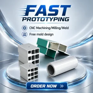 High Strength Large Size Aluminium Extrusion Profiles Heavy Wall Custom CNC Fabrication