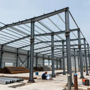 High Strength Prefabricated H Beam Steel Structure Main Frame for Metal Building Support System