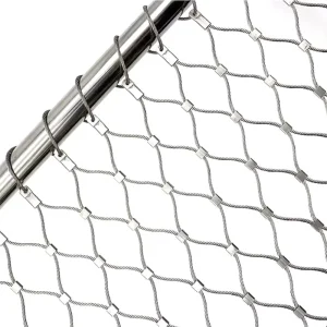 High-Strength Stainless Steel Rope Net Corrosion-Resistant Security Fencing Trellis Gates for Building