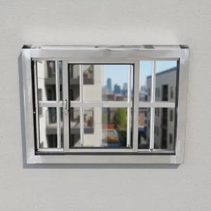 High Strength Stainless Steel Security Window Windproof Rainproof for Outdoor
