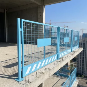 High-Strength Steel Edge Protection System, Portable Safety Barrier for Roofs and Scaffolding
