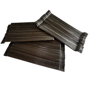 High Tensile Glued Hooked End Carbon Steel Fiber Anti Crack Metal Building Material for Tunnel Shotcrete Concrete Pavement
