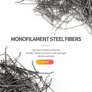 High Tensile ISO Certified 0.75*50mm Concrete Reinforcement Fiber Single-fiber End Hooked Steel Fiber