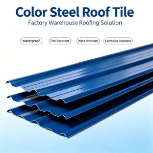 High Tensile Strength Color Coated Galvanized Corrugated Sheet Metal Roofing Sheets for Construction