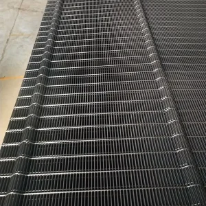 High Visibility 358 Clear View Powder-Coated Anti-Climb Security Mesh with Trellis for Public Areas