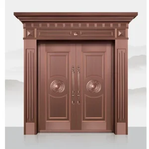 High-end and Luxurious Aluminum Minimalist Exterior Villa Security Entry Door with Water Resistant Finish