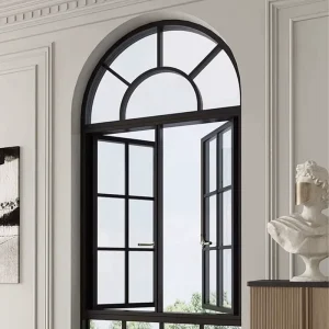 High quality Modern Stainless Steel Impact Resistant Aluminum French Windows Hurricane Proof for Hotel Living Room