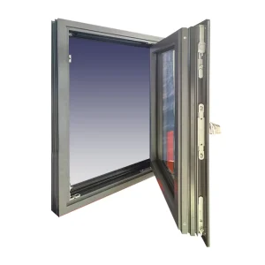 High quality Thermal Break Aluminum Casement Windows Folding Design Tempered Glass Energy Star Qualified Windproof Bathroom