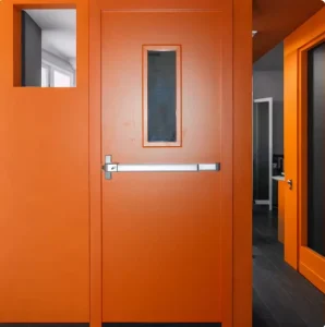 Hollow Metal Door With Metal Frame With WH Laber