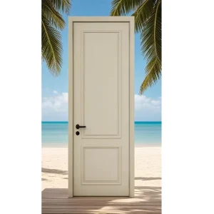 Home Improvement Modern WPC PVC Interior Door Waterproof Sound Insulation Insect Proof Courtyard Finished Side Sliding