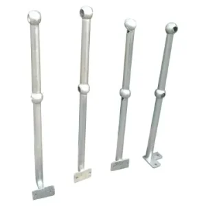Hot Dip Galvanized Carbon Steel Metal Railing Pipe & Stanchions Industrial Project Handrail