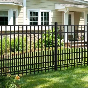 Hot Dip Galvanized Cast Iron 6 Feet Black Rodent Proof Easily Assembled Metal Garden Security Fence
