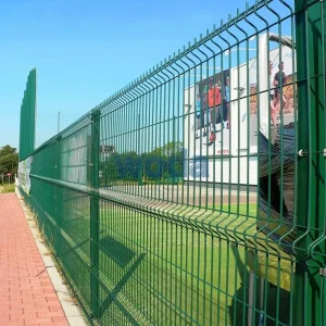 Hot-Dip Galvanized Curved 3D Wire Mesh Fence for Yard Boundary
