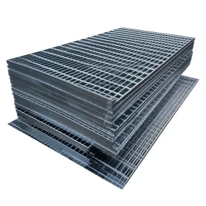 Hot Dip Galvanized Heavy Duty Anti Slip Serrated Welded Industrial Platform Walkway 30x3mm Steel Grating