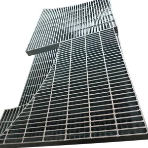 Hot Dip Galvanized Ready Made Heavy Duty Anti Slip Serrated Platform Walkway Prefabricated Steel Grating