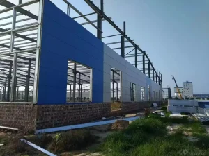 Hot Dip Galvanized Steel Frame Building Long Lifespan Steel Construction