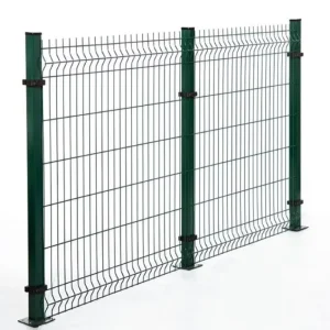 Hot Dip Galvanized Steel Mesh Fence Panel 6×8 Ft Weather Proof PVC Coated 3D Fencing for Farm and Garden