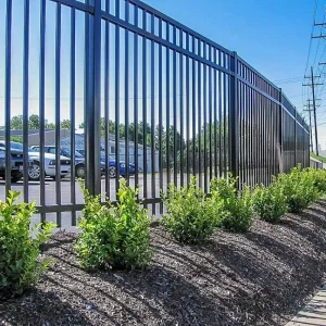 Hot Dip Galvanized Steel Yard Fence Panel 6ft Height Powder Coated Anti-Climb Rodent Proof for Residential Security