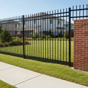 Hot-Dip Galvanized and Powder-Coated Steel Fence, Easily Assembled for Home and Outdoor Use
