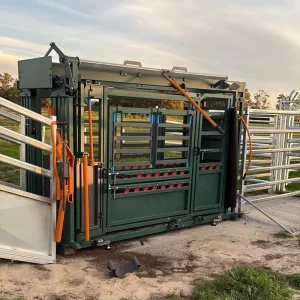 Hot Dipped Galvanized Heavy Duty Cattle Squeeze Chute Cattle Crush Weighing Scale Livestock Ranch Handling Equipment