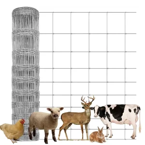 Hot-Dipped Galvanized High-Tensile Heavy-Duty Woven Wire Farm Fencing for Cattle Sheep and Hogs