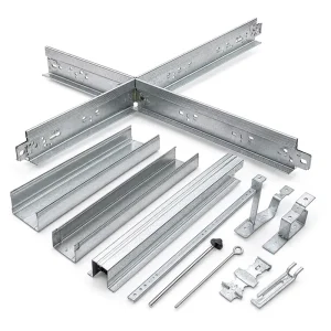 Hot Dipped Galvanized Light Steel Keel Waterproof Fireproof Ceiling Grid Components for Gypsum Board Ceiling Installation