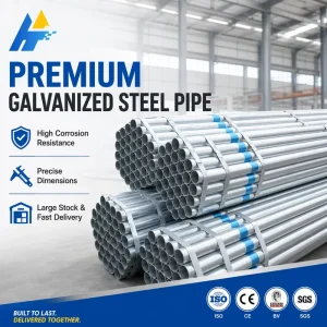 Hot Dipped Galvanized Steel Pipe Gi Round Tube Zinc Coated Carbon Steel Piping Construction