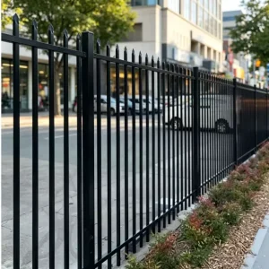 Hot-Galvanized Zinc Steel Wrought Iron Guardrail, Decorative Security Fence for Courtyard Boundary Protection