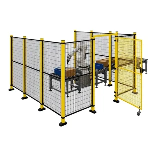 Hot-dip Galvanized Welded Steel Robot Safety Barrier Multi-scene Workshop Isolation Fencing