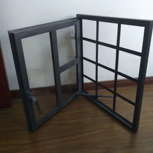 Hotels Steel Window Design and Iron Window Grill Black Color Modern Iron Window Grill Design for Home