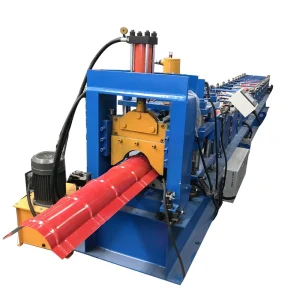 House Building Material Metal Press Glazed Roof Ridge Top Cap Valley Flashing Tile Making Roll Forming Machine Price