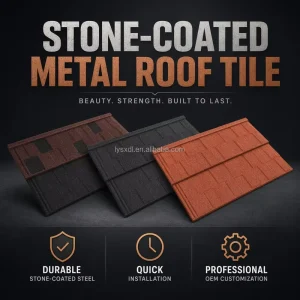 House Thermal Insulated Rust Proof Zinc Aluminum Spanish Style Stone Coated Steel Roofing Tile