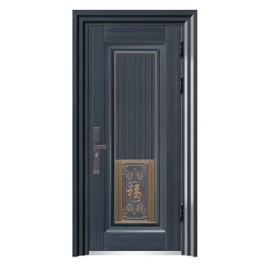 Household Aluminum Front Entrance Doors Zinc Alloy Anti Theft Security Doors Exterior Doors Custom Size Available Manual