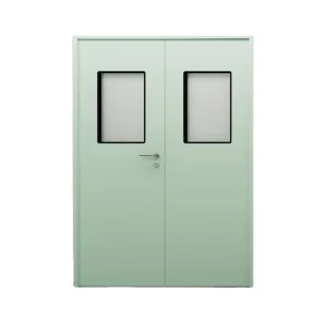 Hygienic Steel Interior Modern Cleanroom Door with Flush Surface Airtight Design Finished for Laboratory Pharmaceutical Use