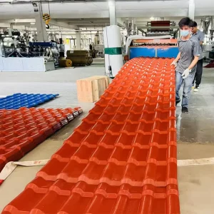Impact Resistance ASA PVC Spanish Roof Tile Corrugated Modern Synthetic Resin Roof Sheet Heat Resistant 25 Year Service Life