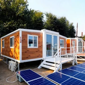 Independent Power Supply 20ft Modern Luxury Expandable Container Villa for Off Grid Remote Glamping Retreat