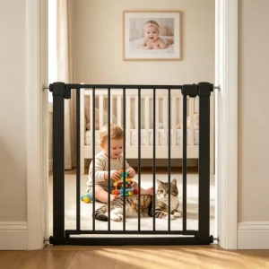 Indoor Durable No Drill Retractable Pet Protective Door Barriers Child Kids Infant Toddler Baby Safety Gates for Stairs Kitchen