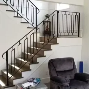 Indoor Luxury Design Wrought Iron Metal Railing for Staircase Handrail