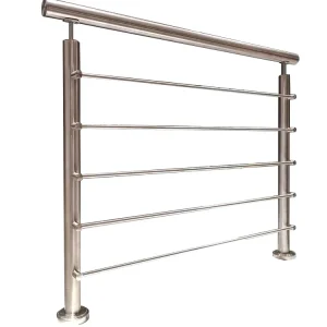 Indoor Metal Stair Railing Baluster System Post Fence Tubular Steel Railing Hardware Stainless Steel Balcony Railing