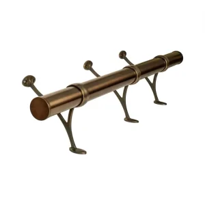Indoor Outdoor Brass Finish Stainless Steel Bar Foot Rail Kit Undercounter Mount Hardware and Tubing Complete Kit
