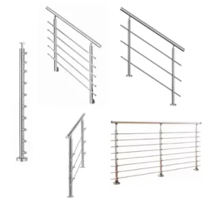 Indoor Outdoor Stainless Steel Balustrade Handrail SUS 304 Sand Polish Customizable Size Adjustable Angle