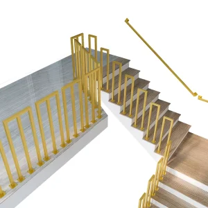 Indoor Stainless Steel Baluster System Metal Stair Railing with Post Fence Tubular Steel Hardware Rope Handrail Balcony Railing