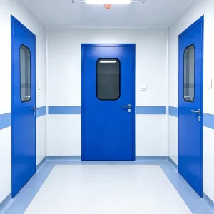 Industrial Clean Room Hermetic Swing Door Manual Operation Stainless Steel Dust Proof Anti Bacteria Hygiene Medical Door